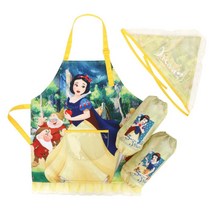 4-6세 여아용 투명포켓 백설공주 앞치마세트 방수앞치마