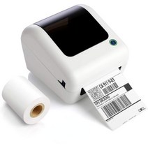 라벨기 블루투스 라벨프린터 4x6 무선 휴대폰 라벨 메이커 고속 프린터 PC 전화 USB 맥 바코드, Printer with 1 roll, 미국 플러그