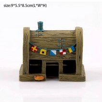 어항 수족관 구피 축양장 미니 벽걸이 자동청소 아크릴 만화 장식 피규어 시뮬레이션 레진 파인애플 하우스 조경 액세서리