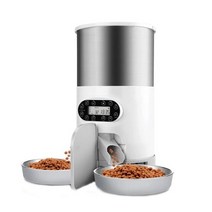 강아지 식기 고양이 자동급식기 사료 자동배식기 애견 급체방지 슬로우 피더 그릇 새로운 자동 타이밍 스마트 애완 동물 개 전기 건조 디스펜서 3.5L 4.5L 제품 용품, 4.5L Feed separately