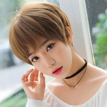 스타일 숏컷 가발 앞머리 통가발 보브컷 여자 커트 머 jjunsang*67984125EA, jjun 1, jjun 코토리베이지