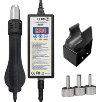 공기 총 8858 마이크로 재 작업 납땜 스테이션 led 디지털 헤어 드라이어 납땜 열, 220v EU 플러그, 8858 a1