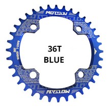 옴니움 크랭크 motsuv 104bcd round mtb 산악 자전거 체인링, 파란색 36t 라운드