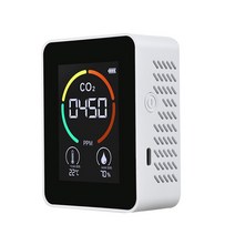 복합가스측정기 3in 1 이산화탄소 농도 검출기 반도체 센서 Co2 미터 휴대용 생산 온실, CHINA, White