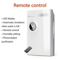 제습기 1.3L 가정용 제습기 흡수 데스크탑 공기 건조기 침실 주방 LED 디스플레이 전기, 03 Remote_01 Eu 플러그