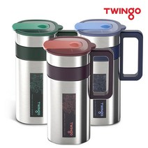 [트윙고] 네모나 물병 1.5L, 색상:로제와인