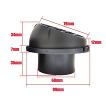 닥트자재 42/60/75mm 에어 벤트 덕트 t자형 엘보 파이프 베바스토 디젤 주차 히터용 히터 배기 커넥터 조이너, 4.60mm Air Vent A