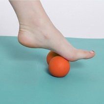 마시지볼 사무실운동기구 풋 스트레칭 지압 안마 라크로스볼 발 마사지공 맛사지볼 종아리 근육 빼기, 더블 블랙, 더블 블랙