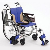 미키메디칼 의료용 알루미늄 휠체어 MIKI-Q (14.8kg), 블루