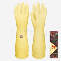 [장갑이네] 업소용 식품 고무장갑 빨강 핑크 베이지 1켤레 S 33cm, 1개