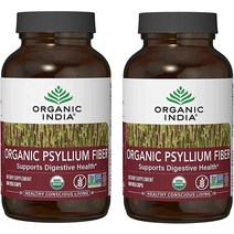 Organic India 실리움 허브 파우더 - 전체 껍질 섬유 건강한 제거 케토 친화적 비건 글루텐 프리 USDA 인증 유기농 GMO 프리 용해성 및 불용성 섬유 -, 180 Count (Pack of 2)