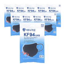 애니가드 KF94 입체형 황사마스크(새부리형)_대형, 검정, 10개