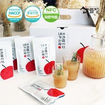 내가 진짜 사과즙이다 100ml 70포 50포 30포 경북사과 NFC 저온착즙 100% (벌크 선물용) 산들정, 1box, 01. 내가 진짜 사과즙이다 100ml 30포 (벌크)