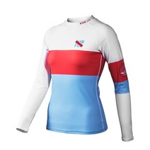 [서플로] 여성 HYPER 베이직 슬림핏 래쉬가드, WHITE