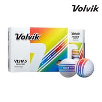 볼빅 VISTA3 프리즘 360 퍼팅라인 골프공 홀인원 기념볼 제작, 1박스, 12개입, 화이트