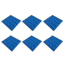 방음재 폴리에스터 흡음재 피라미드 스튜디오 어쿠스틱 패널 타일 방음 폼 쿠션 패드 25x25x5cm 강력한, 07 Dark Blue