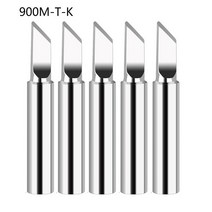 5pcs 900MT 순수 구리 납땜 인두 팁 저온 납땜 용 무연 용접 납땜 도구, [01] CHINA, [09] 900M T 4C
