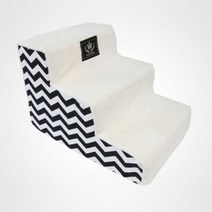 지그재그패턴 3단 스텝 계단 아이보리.도그포즈