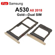 삼성호환 갤럭시 A730 A530 A8 플러스 2018 듀얼 amp 싱글 SIM 카드 리더 트레이 홀더 SD 슬롯 수리 부품에 대한 Sim, [02] A530 A82SIMGold