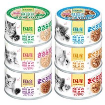 아이시아 먀우먀우 토비키리 간식 캔 60g 1021459, 참치+가다랑어