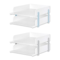 시스맥스 레보 트레이 2단 275mmx340mm 서류받침, 쿨그레이