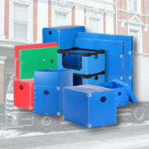 PP 단프라 이사박스 대형 중형 소형 이삿짐 회사 서류 우체국 택배용 구입 수납 파란 컬러 리빙박스, 단프라 리빙박스 소형 핑크