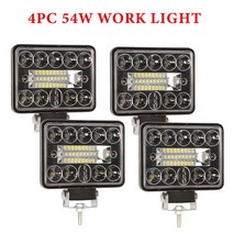 Work Light led bar 3030 LED 18SMD for Truck 트랙터 운전 안개등 SUV 4x4 Car Led Headlights Lighting Spot 12V, [03] 4PCS