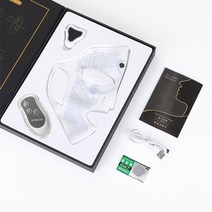 괄사 얼굴마사지기 갈바닉 전자 마스크 s for face lift skin 화이트닝 젤, 하얀