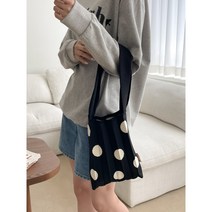 COZY small woman neat tote bag 도트 땡떙이 니트백