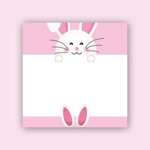 페토닷컴 예쁜 떡메모지 디자인 모음 메모지, 떡메 009. 핑크토끼 캐릭터 디자인, 1개