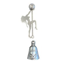 Kustom Cycle Parts 범용 스테인리스 스틸 스트리퍼 벨 행거 - 볼트와 링 포함. 모든 할리 데이비슨 오토바이 등에 적합합니다! 자랑스러운 미국 제조! (벨 없음), Gun Metal Bell