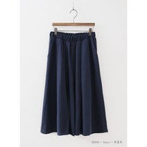 데일러뷰 여성용 썸머 린넨 면 주름 와이드 7부 팬츠