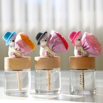 선물하기 좋은! 은혜갚는곰돌이 100ml 대용량디퓨저 자체제작석고스틱 발향UP 은은한 향 감성적인 무드를 품은 클로버디퓨저, 미드나잇썸
