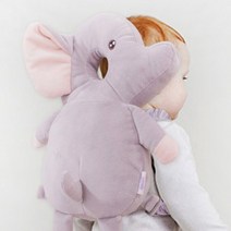 아기 머리받침대 머리보호대 가방 베개 인형 걸음마 안전 신생아 유아 짱구 베개 주니어 돌아기 쿠션 두상, 하마 블루