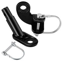 자전거트레일러 Bicycle Trailer Coupler AttachmentWith Locking Pin & Hexagon Angled Elbow For Troller, 01 Black