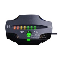 12V LED 삼색 표시등 디지털 패널 전압계 전기 전압계 전압계 자동 배터리 자동차 오토바이 선박용, 한개옵션0