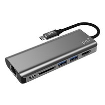 (PQI PQI USB Type-C to HDMI 멀티 컨버터 오디오 미지원 (USB-C 6Port (실버 미지원/멀티/오디오/실버/컨버터, 단일 모델명/품번