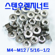 동광볼트 스텐후렌치너트/스텐샹크너트/스텐근각너트 스텐후렌지너트 3/8(4개)