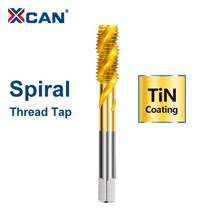 핸드탭 기계탭 스파이럴탭 xcan hss 스틸 나사 탭 티타늄 코팅 나선형 메트릭 스레드 탭 m2-m18 기계 플러그 탭 hss6542 스레딩 도구 탭 드릴 비트, 주석 코팅, m10x1.0