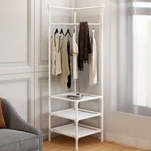 심플 코너행거 모서리행거 코너형 행거선반 2단 3단, 화이트 2단