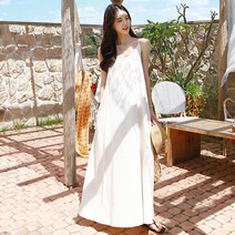 린넨 뷔스티에 롱원피스