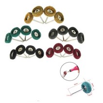 부품 부속 미니 드릴 연마 브러시 2.35mm 생크 나일론 버핑 휠 Dremel 로타리 핸드 툴 액세서리 세트 녹 제거제 50 피스, [03] black, [04] 20pcs