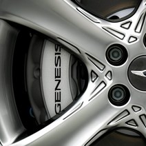 제네시스 신형캘리퍼스티커, 130x11mm(흰색)