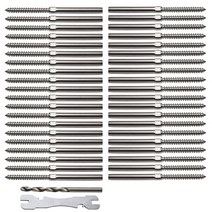 316 스테인레스 스틸 케이블 난간 하드웨어 목재 포스트 용 계단 데크, 07 40PCS
