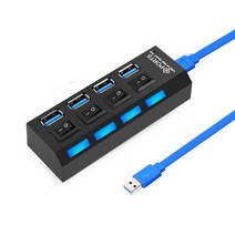 DFMEI USB3.0HUB 4 포트 분리기 3.0 허브 3.0 스위치 허브 컴퓨터 스플리터 속도 버전, 검은 색