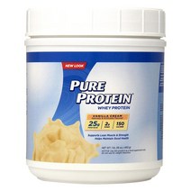 Pure Protein 퓨어 프로틴 고단백 저당분 웨이 파우더 바닐라 크림 1lb(453g)