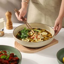 대용량접시 먹방 파티 점보사이즈 음식담기 킹크랩, 12인치 대형 국그릇(블루) (8-10인용)