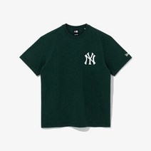 뉴에라 [뉴에라][공용]MLB 헤비 코튼 뉴욕 양키스 티셔츠 다크 그린 (13086577)