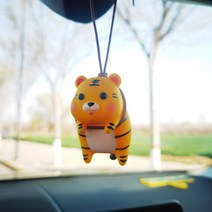 귀여운 행운의 돼지 자동차 Accessorie 스윙 Tigger 자동차 펜던트 팬더 자동 백미러 펜던트 생일 선물 Decoraction 장식품, 행운의 티거