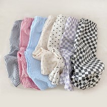 유아 아기 고쟁이 돌아기 바지 봄 조거팬츠 도트바지 체크바지 어린이집 등원룩